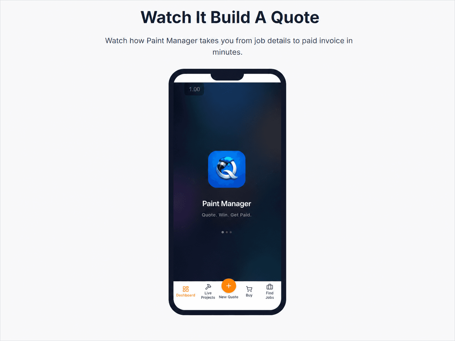 Paint Manager App Mockup