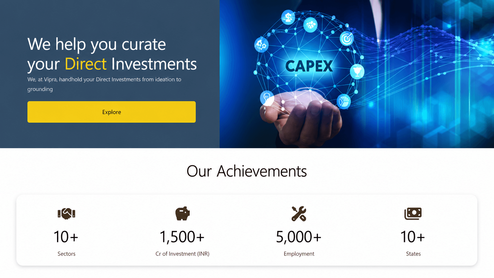 Vipra Advisors Dashboard Mockup