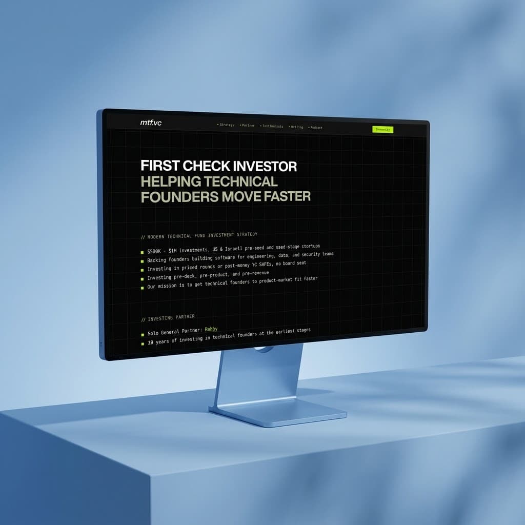 Modern Technical Fund platform mockup
