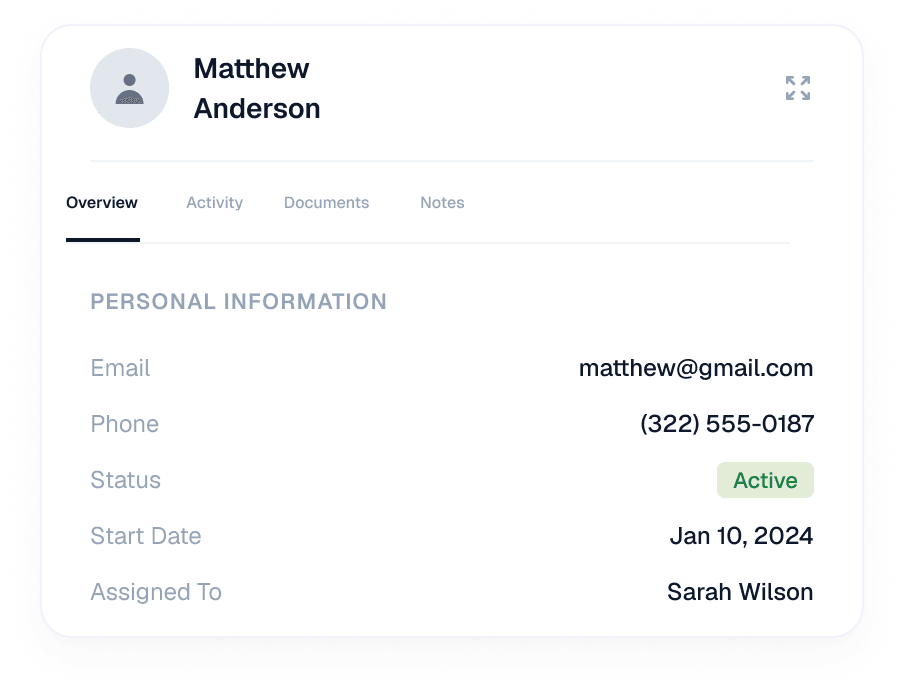 Client Overview screen in the InSaaS credit repair platform