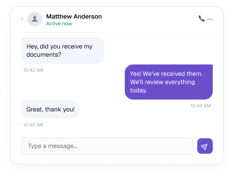 2-Way SMS screen in the InSaaS credit repair platform